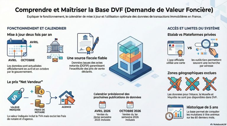 Demandes de Valeurs Foncières (DVF): consultation des ventes immobilières